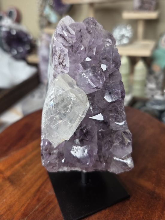 Other - Amethyst Freeform Crystal With   Black  Stand 4 X4